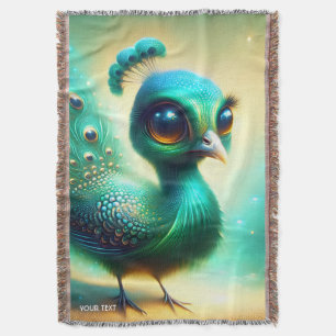 Manta Fantasía Cuesta Bebé Verde Peacock