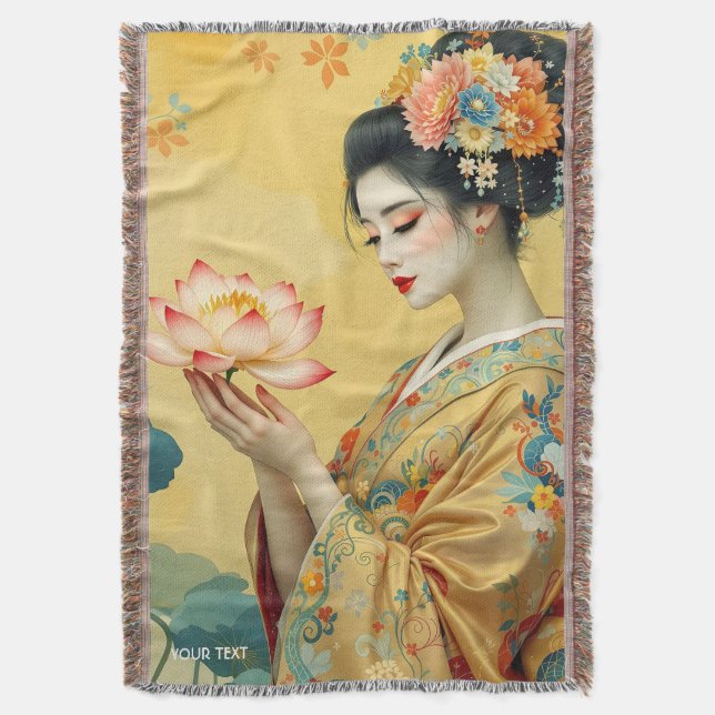 Manta Fantasía dulce flor Chica japonés (Frente vertical)