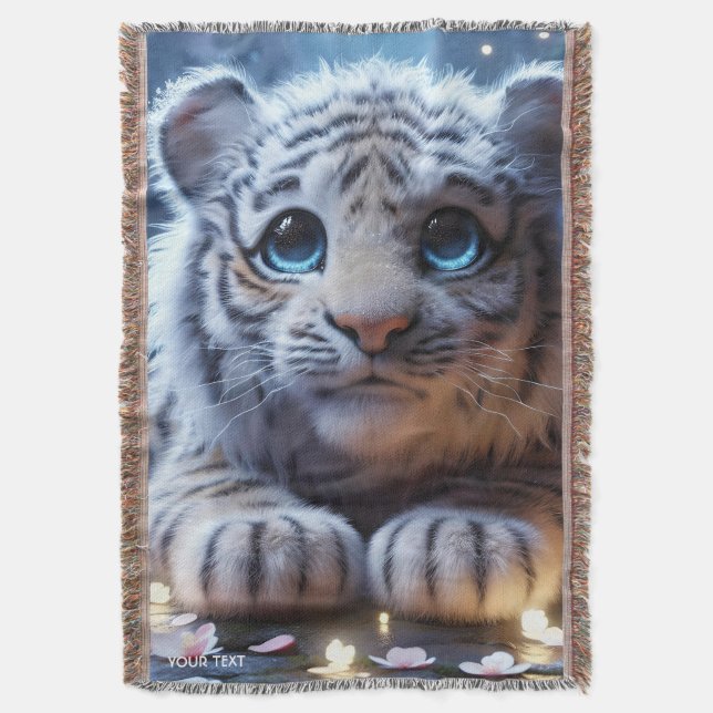 Manta Fantasía Tígre Blanco (Frente vertical)