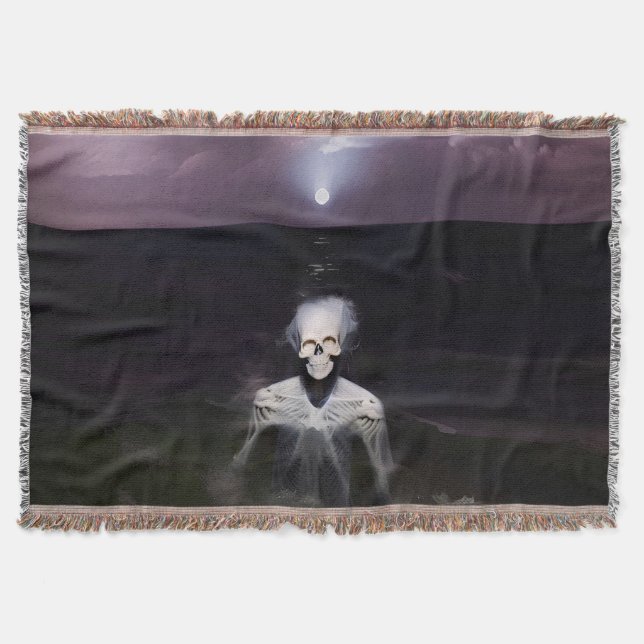 Manta Fantasma en el mar - Pintura de petróleo (Anverso)