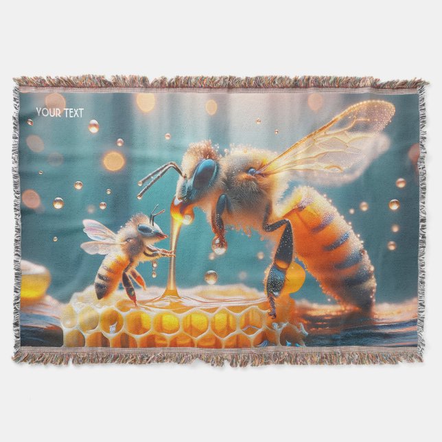 Manta Fantasy Abejas cutas Momma Baby (Anverso)