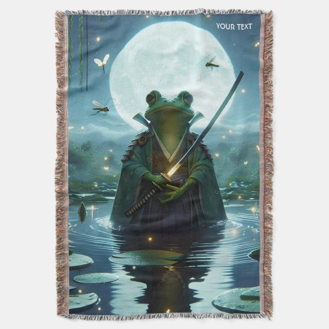 Manta Fantasy Cute Frog Samurai Katana (Frente vertical)