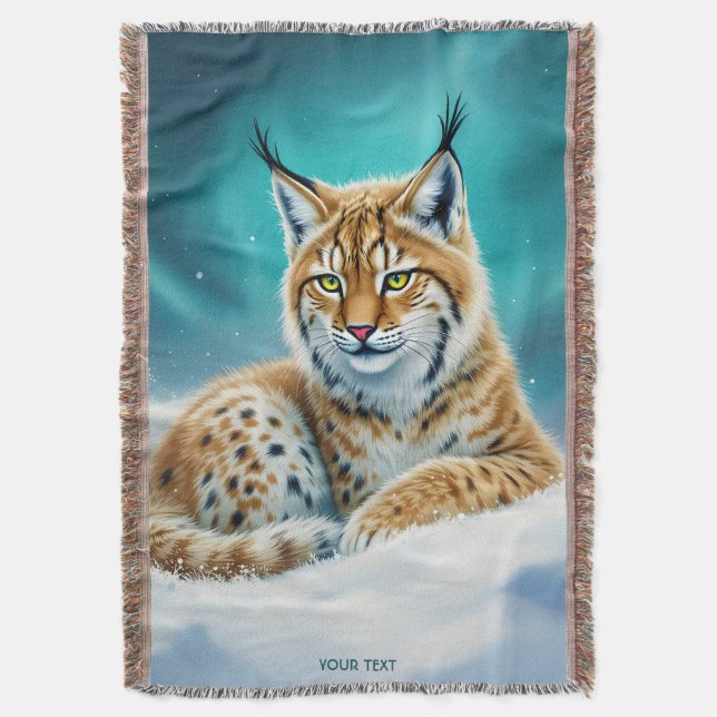 Manta Fantasy Cute Lynx Cub Winter (Frente vertical)