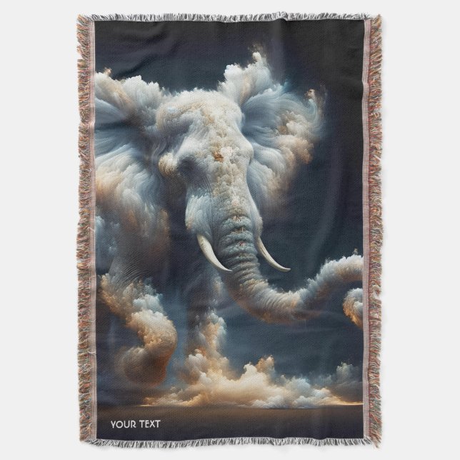Manta Fantasy Cute Nubes elefante (Frente vertical)