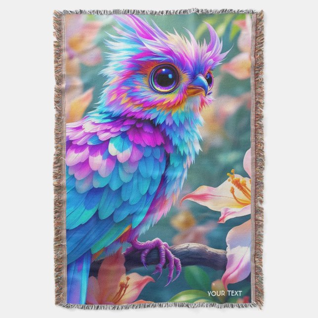 Manta Fantasy Cute Orquid Exotic Bird (Frente vertical)
