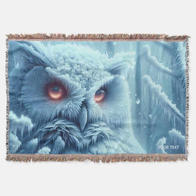 Manta Fantasy Cute Owl Snow Winter (Anverso)