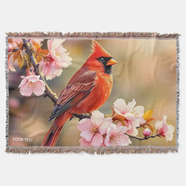 Manta Fantasy Cute Red Bird Cherry (Anverso)
