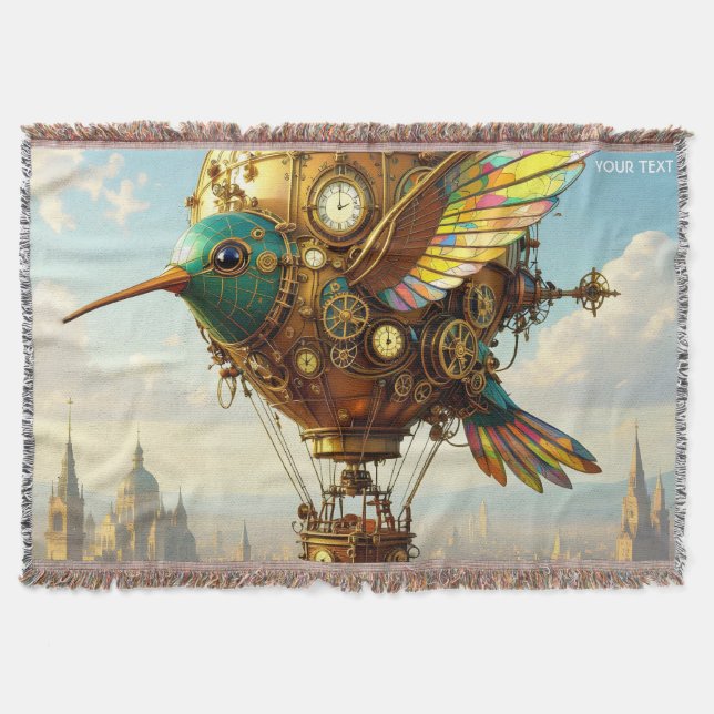Manta Fantasy Cute Steampunk Bird Sky (Anverso)