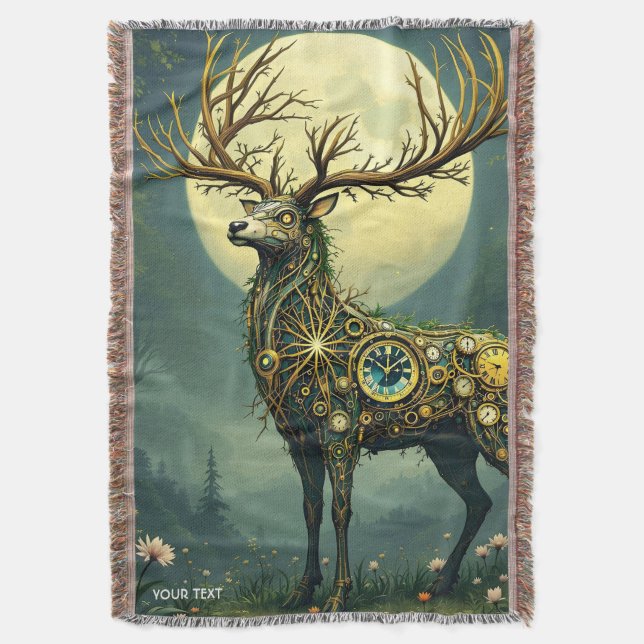 Manta Fantasy Cute Steampunk Deer Forest (Frente vertical)