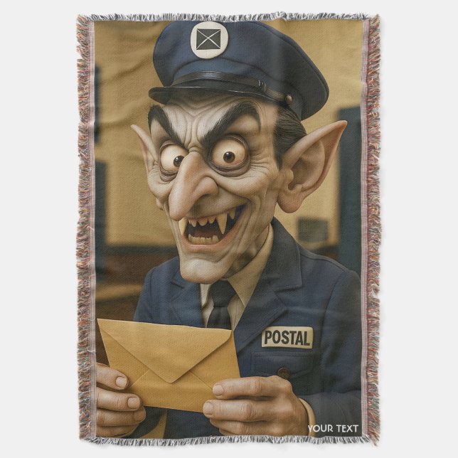 Manta Fantasy Cute Strange Postal Worker (Frente vertical)
