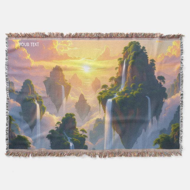 Manta Fantasy Cute Sunset Islands Waterfalls (Anverso)