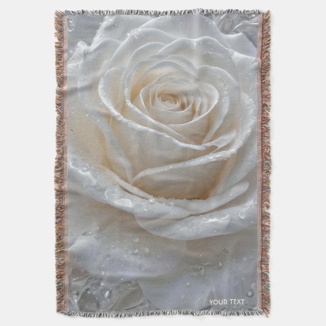 Manta Fantasy Cute White Rose Drots (Frente vertical)