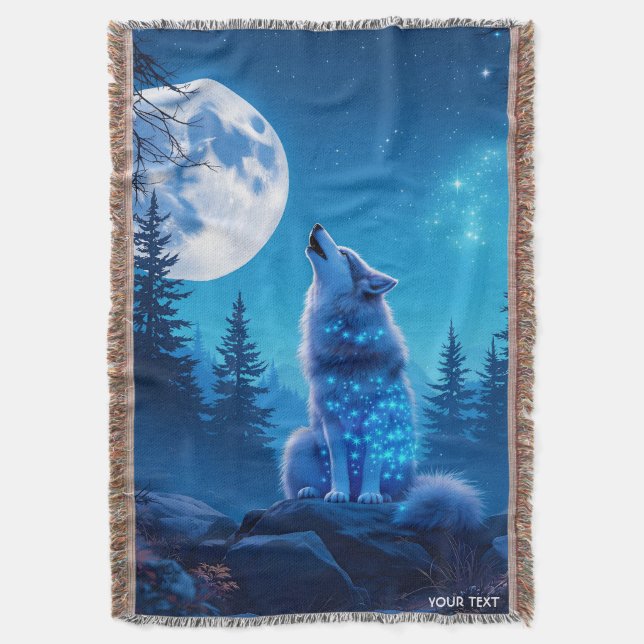 Manta Fantasy Cute Wolf Doble exposición (Frente vertical)