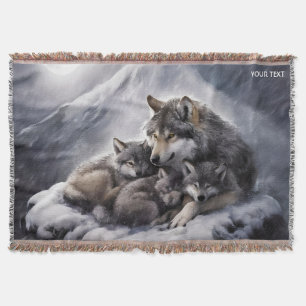 Manta Fantasy Cute Wolf Family Winter