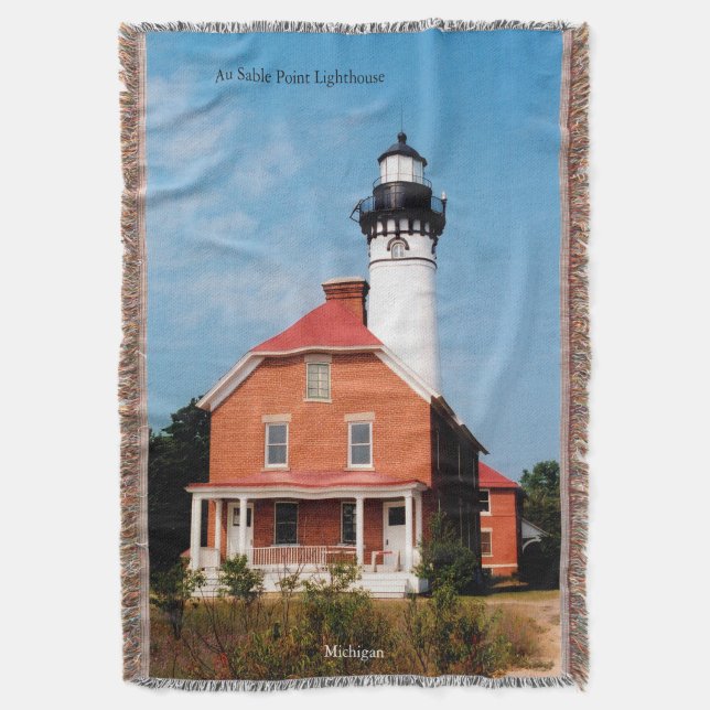 Manta Faro Au Sable Point Lighthouse blanda (Frente vertical)