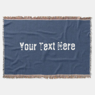 Manta Faux Blue Jeans Denim Personalizado Textos Lanzar