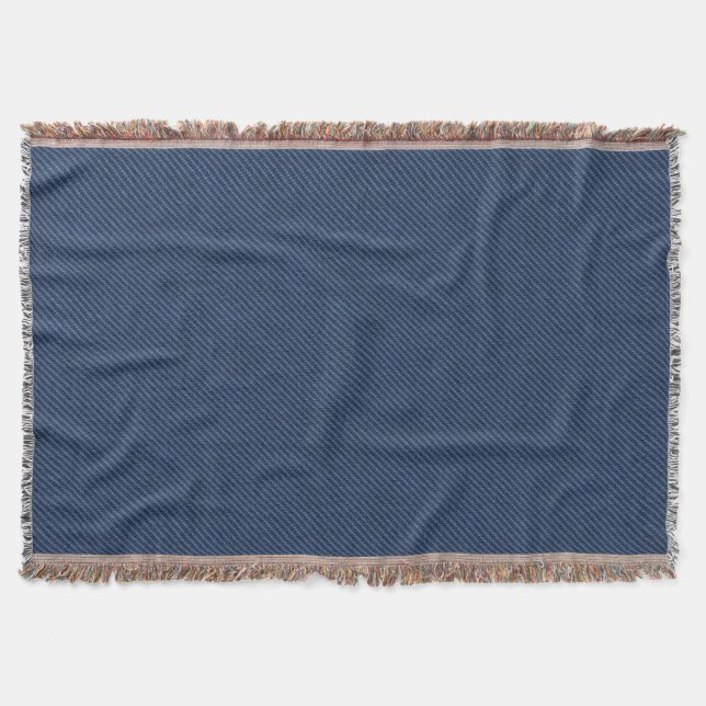 Manta Faux Blue Jeans Fabric Throw Blanket (Anverso)