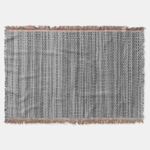 Manta Faux Gray Fabric Throw Blanket