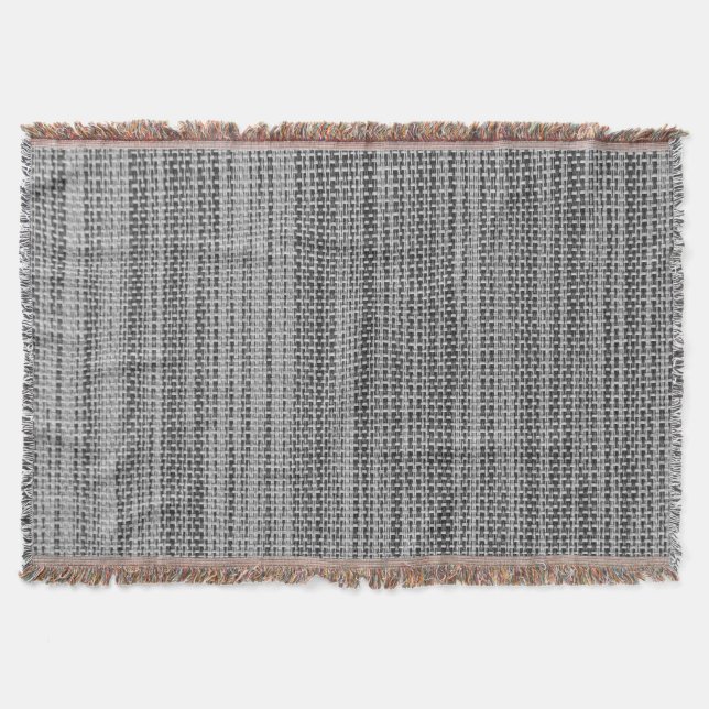 Manta Faux Gray Fabric Throw Blanket (Anverso)