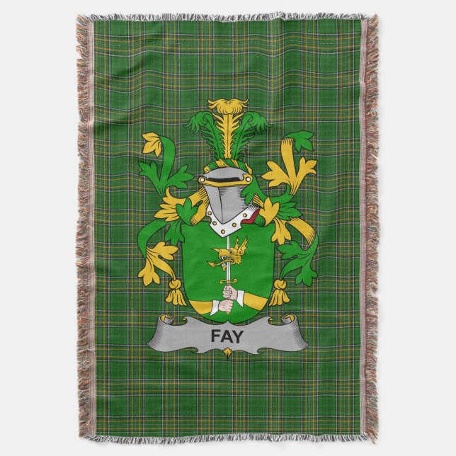Manta Fay irlandés o O_Fee escudo de armas familiar Cres (Frente vertical)
