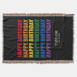 Manta Feliz cumpleaños orgullo LGBT Transgénero LGBTQ