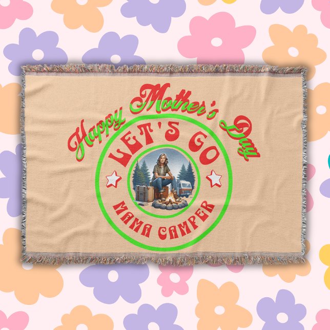 Manta Feliz Día de la Madre, vamos a mamá Camper | (Subido por el creador)
