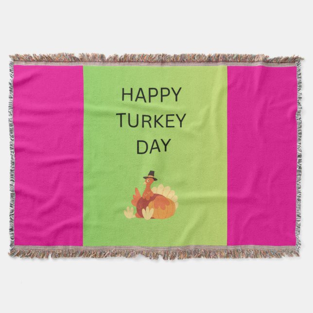 Manta Feliz día de pavo (Anverso)