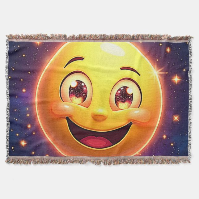 Manta Feliz Emoji de ojos cósmicos (Anverso)
