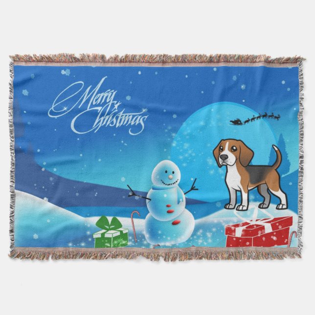 Manta Feliz Navidad Beagle (Anverso)