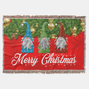Manta Feliz Navidad con Gnomos 