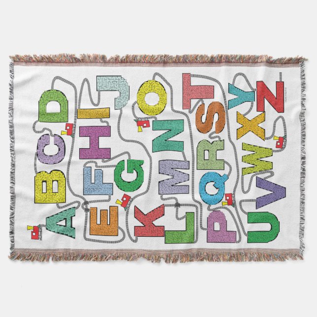 Manta Ferrocarril Alphabet Maze Puzzles (Anverso)