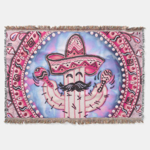 Manta Fiesta mexicana Cinco de Mayo Azul rosa