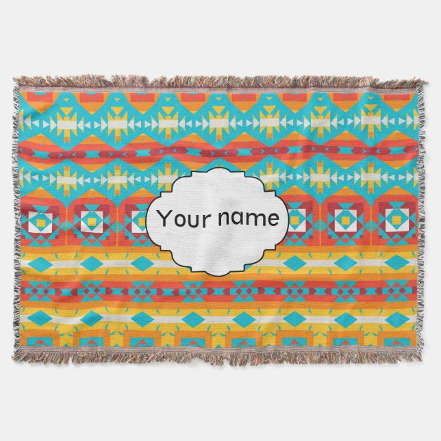 Manta Filas de formas tribales (Anverso)