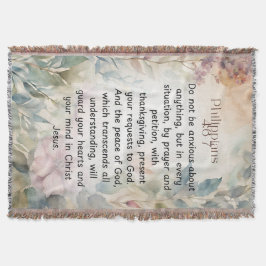 Manta Filipinas 4:6-7 Biblia cristiana Verse acuarela