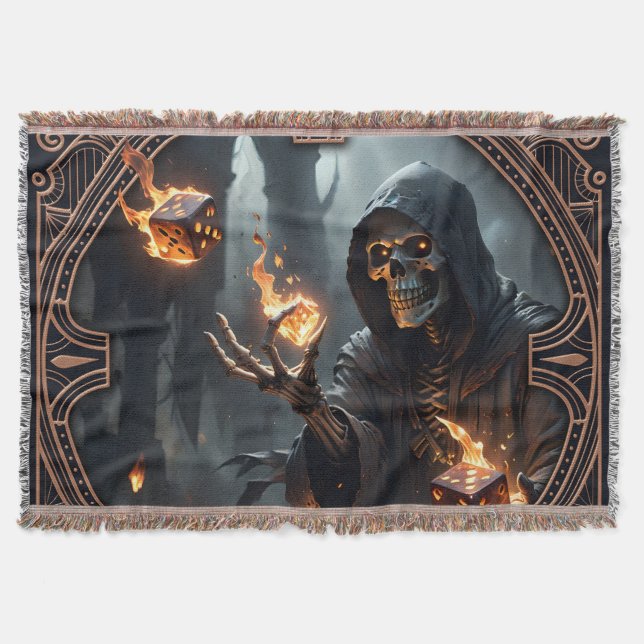 Manta Flamas góticas, el guardián de los dados ardientes (Anverso)