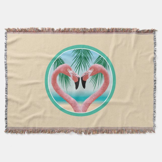 Manta Flamingo Love (Valentine tropical) (Anverso)