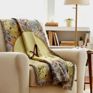 Manta Flandes Cardo Colorido Monograma Boho Chic