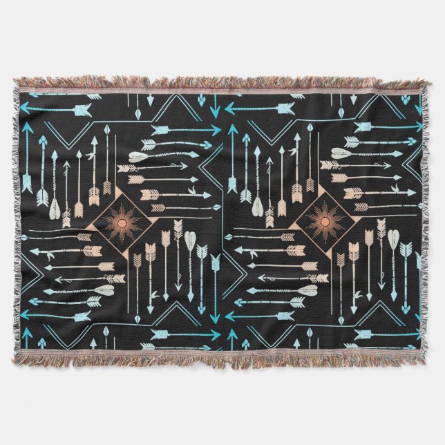 Manta Flechas de Boho y Sun V1 ID748 (Anverso)