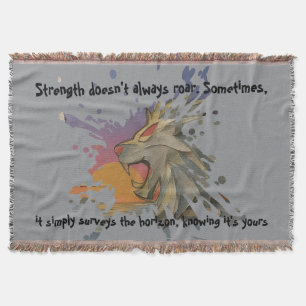 Manta Fleece Blanket Papercut Lion & Sea Sunrise