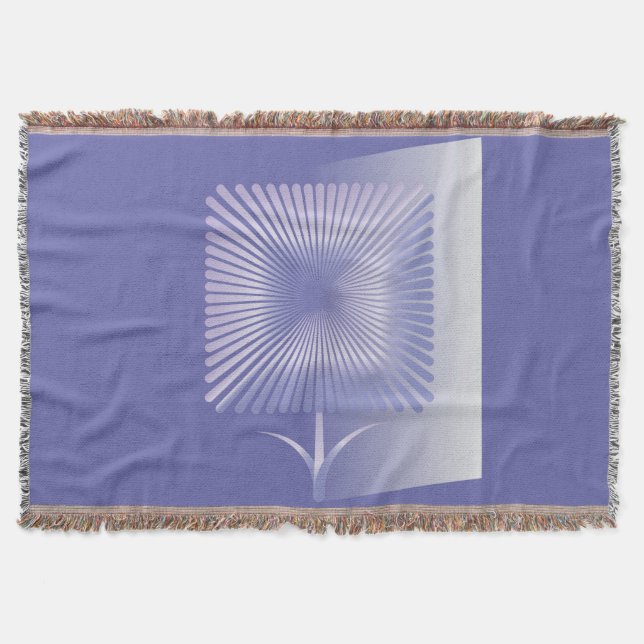 Manta Flor cuadrada violeta (Anverso)