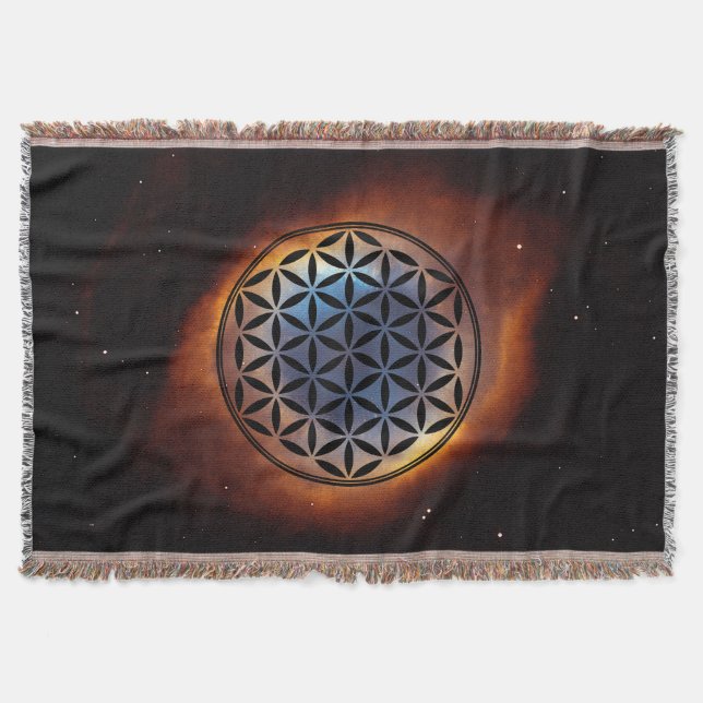 Manta FLOR DE LA VIDA - Símbolo de Geometría Sagrada com (Anverso)