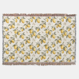 Manta Flor de Limón Vintage – Cítrico Botánico Elegante