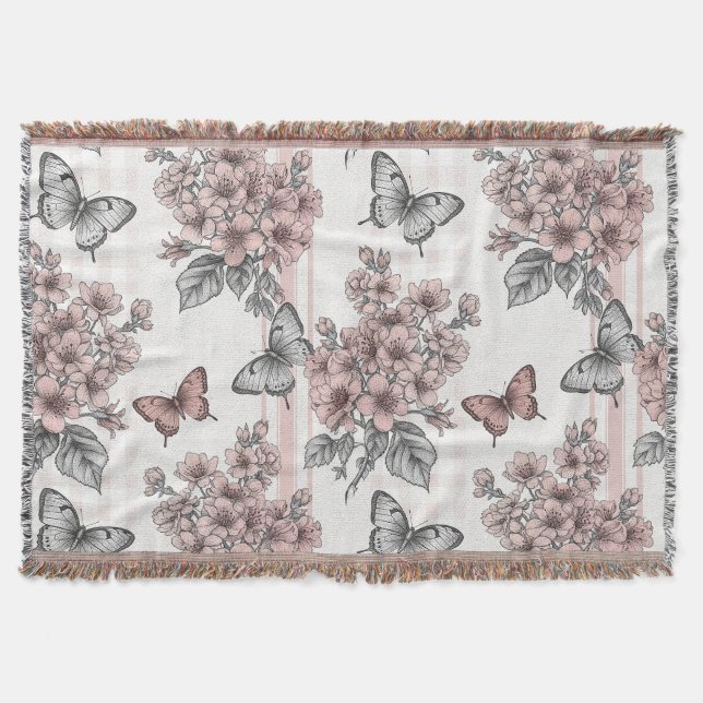 Manta Flor de Mariposa Elegante (1) (Anverso)