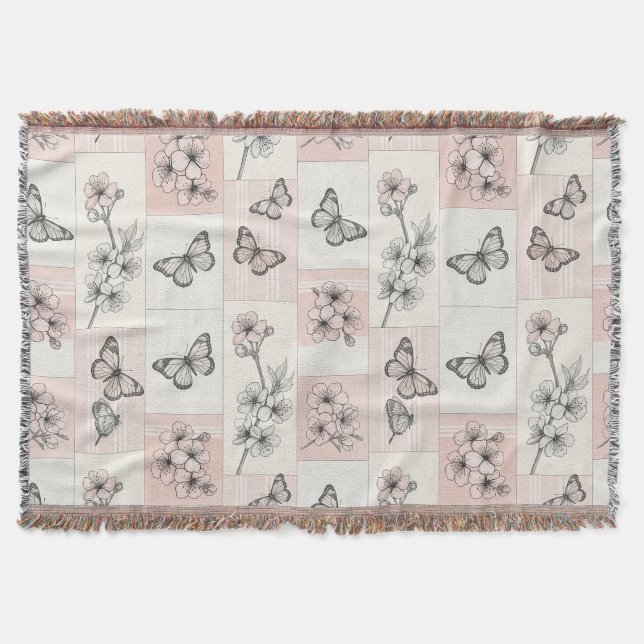 Manta Flor de Mariposa Elegante (8) (Anverso)