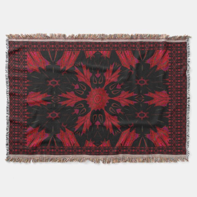 Manta Flor de tierra roja (Anverso)