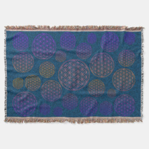 Manta Flor de vida / Blume des Lebens - Violeta patrón