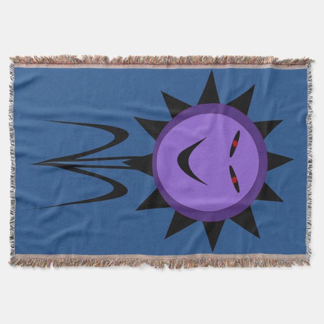 Manta Flor malvada Gótico Kawaii Halloween Throw Blanket (Anverso)