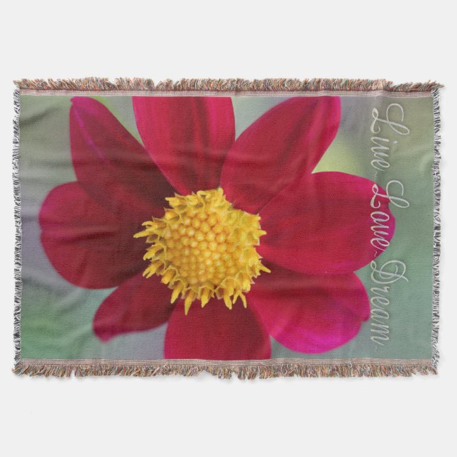 Manta Flor roja/manta de tiro (Anverso)