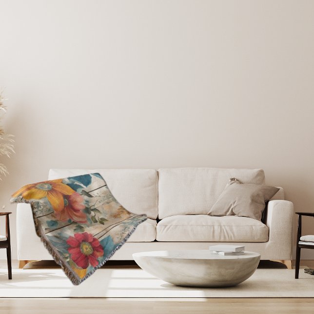 Manta Flor rústica colorida (Subido por el creador)