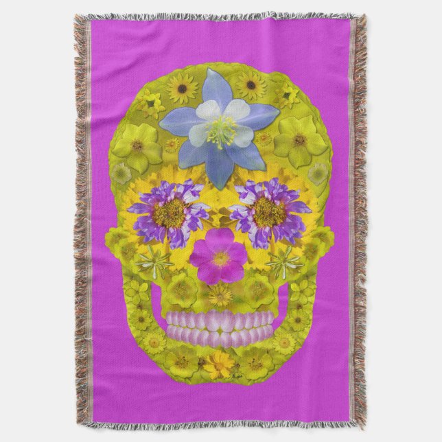 Manta Flor Skull 3 (Frente vertical)
